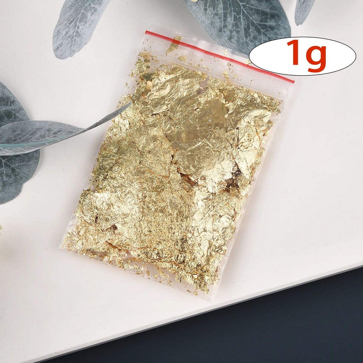 Imitation Gold & Silver Foil Flakes for Candles, Resin & Nail Art — 5 Colors