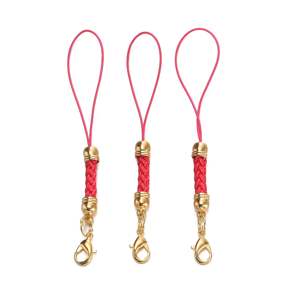 Keychain Cord Straps Lobster Clasps Jump Rings DIY Jewelry Making Craft Supplies