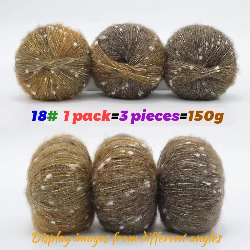 Yarn, Colorful Snow-Dot Effect for Knitting Sweaters, Hats, Scarves & Vests