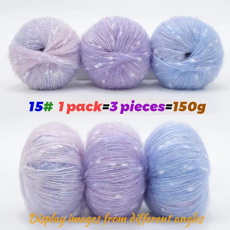 Yarn, Colorful Snow-Dot Effect for Knitting Sweaters, Hats, Scarves & Vests