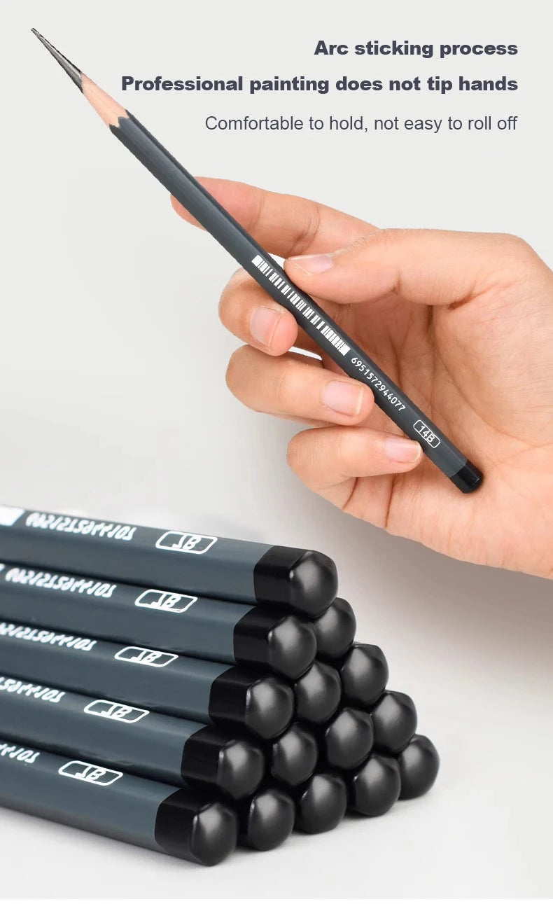 Graphite & Charcoal Sketch Pencil Set — 2H to 14B for Artists & Beginners