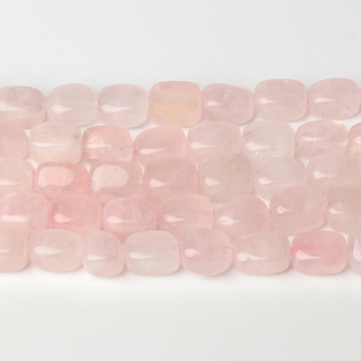 Stone Beads Pink Quartz-Style Square Tube for DIY Jewelry Making Craft Beads