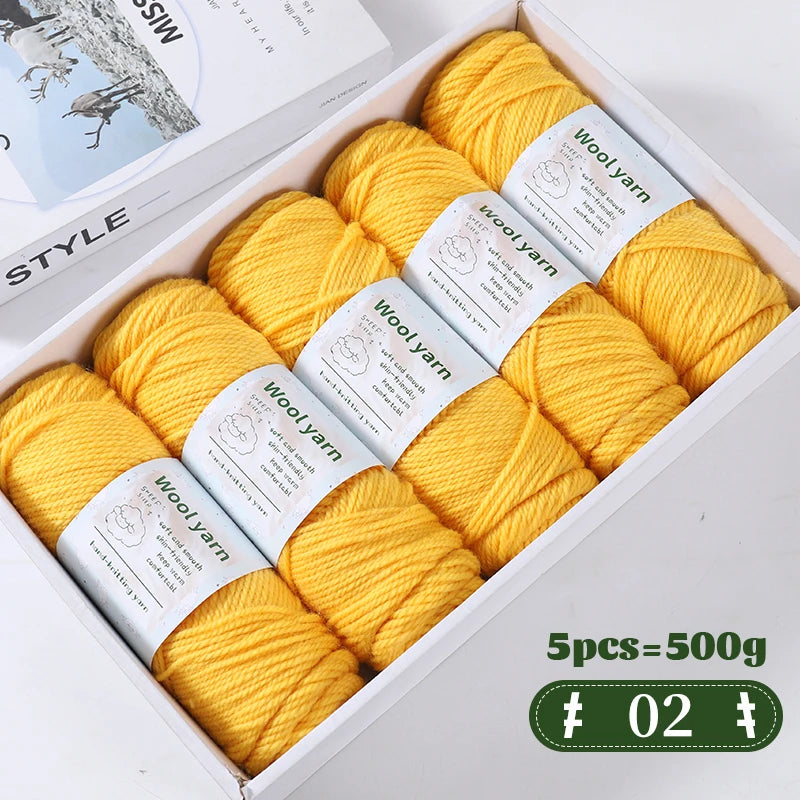 Yarn, Thick Rainbow Gradient for Coats, Scarves, Gloves & Creative Knitwear