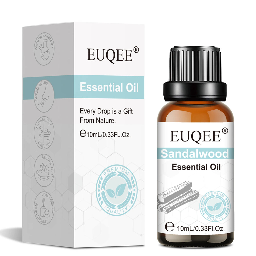 EUQEE 10ml Pure Essential Oil For Humidifier,Diffuser,Candle Making-Eucalyptus Vanilla Citronella Aromatherapy Essential Oils