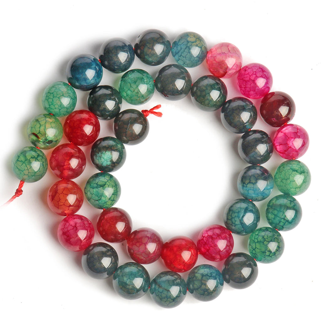 Stone Beads Round Purple Amethyst-Style for DIY Jewelry Making Bracelet Supplies