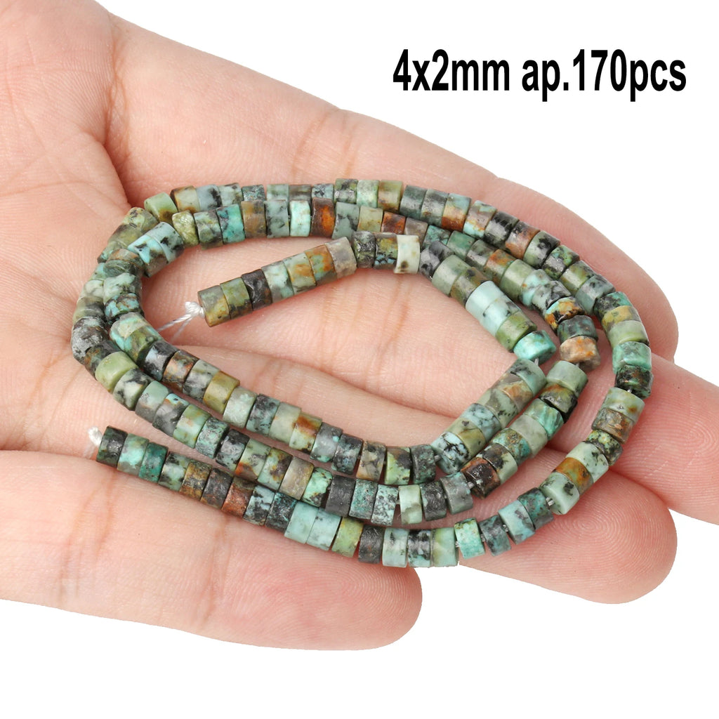 Stone Beads African Turquoise-Style Matte Round Irregular Geometric Craft Beads