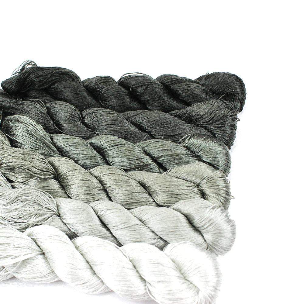 Embroidery Thread, Gray Gradient Colors for Hand Embroidery & Cross-Stitch