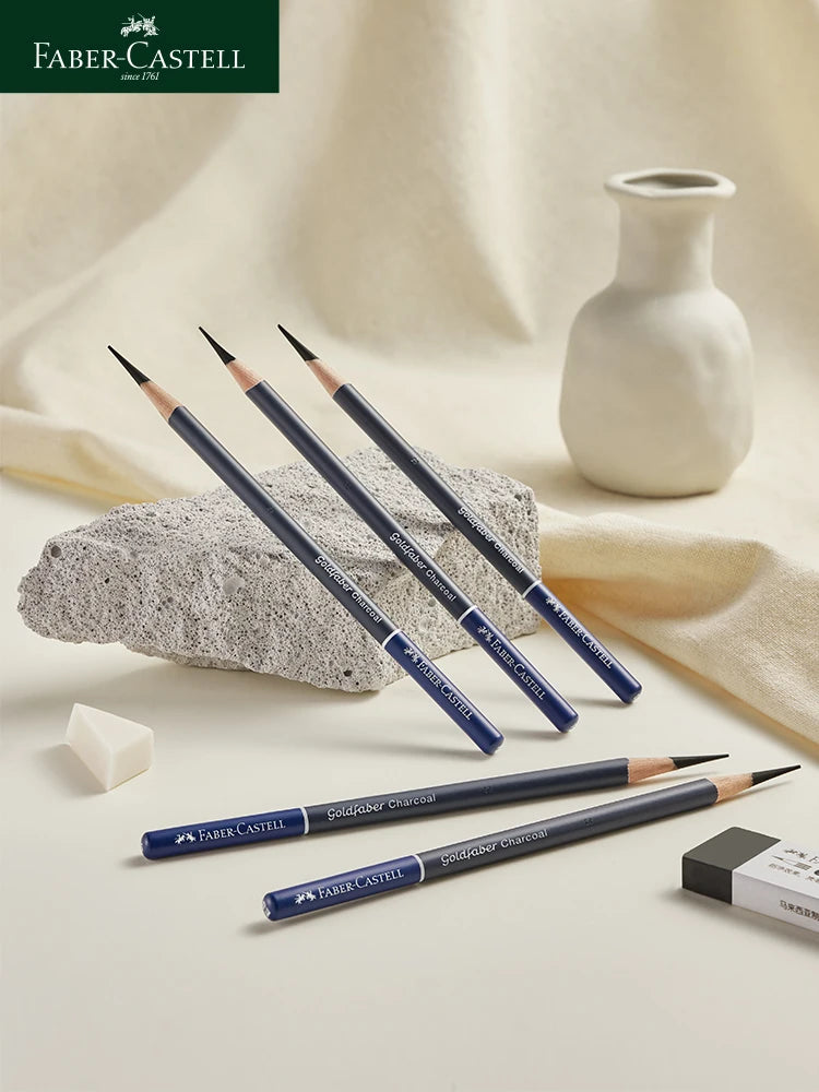 Charcoal & Graphite Sketch Pencil Set — Extra Soft to Hard, 5 or 6 Pieces