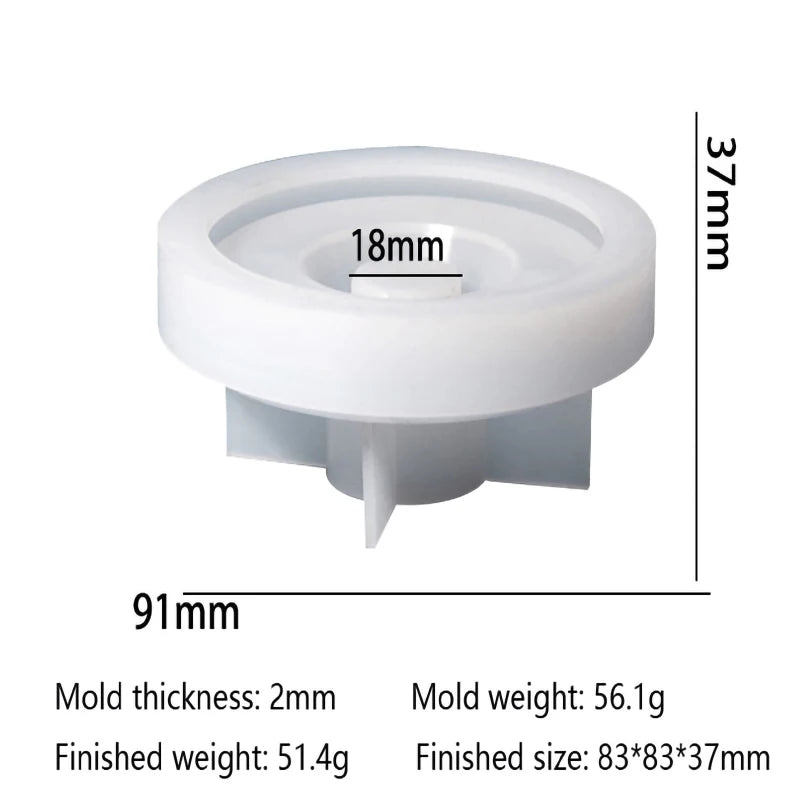 Round Candle Holder Silicone Mold Nordic Candlestick Cement Plaster Craft Mould DIY Cute Flower Shape Resin Candle Stand Molds