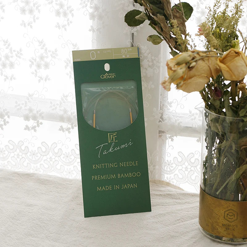 Knitting Needles, Clover Bamboo Swivel Circular for Handmade Yarn Crafts