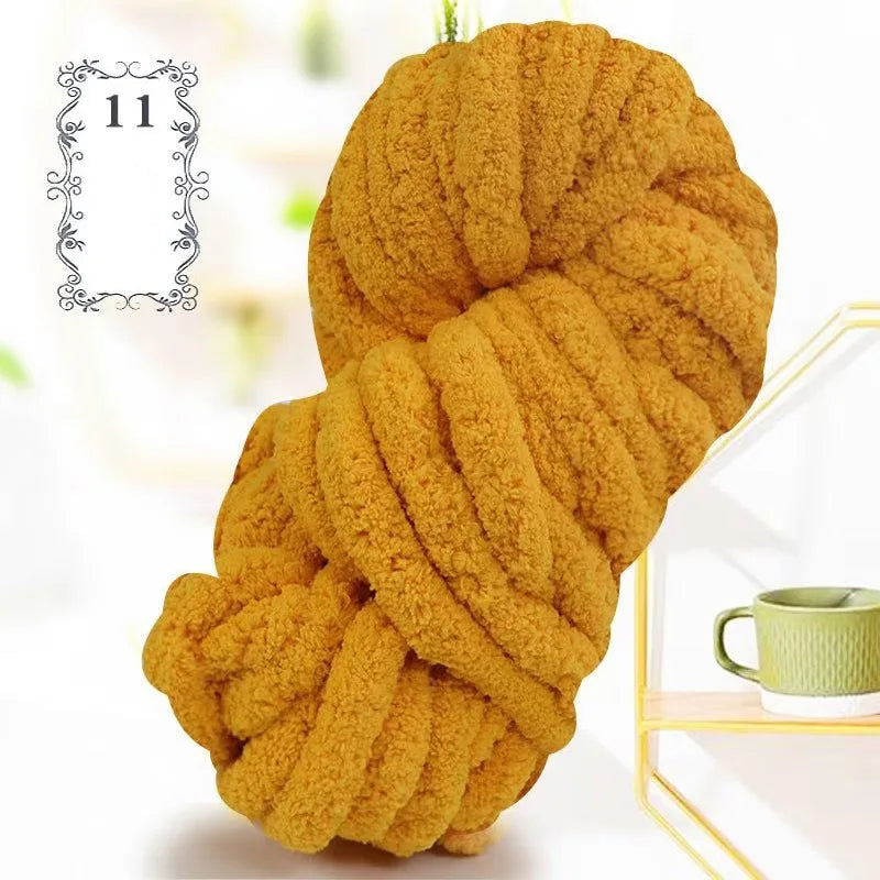 Yarn, Thick Chenille for Handmade Throws, Blankets, Rugs & Pet Bed Crafts