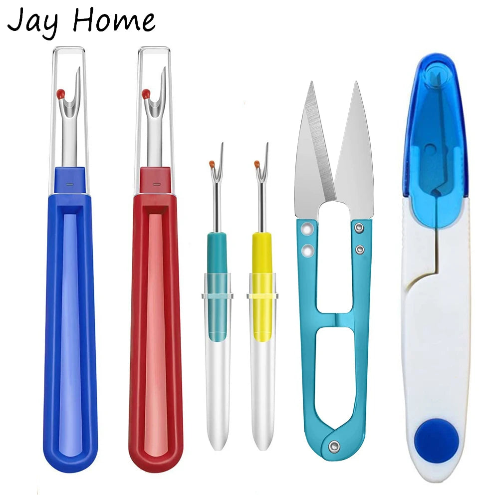 Seam Ripper Kit with Thread Cutter Scissors for Sewing & Stitch Removal