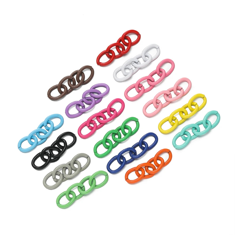 Keychain Findings Metal Link Chain Connector Pendant KeyChains Craft Supplies
