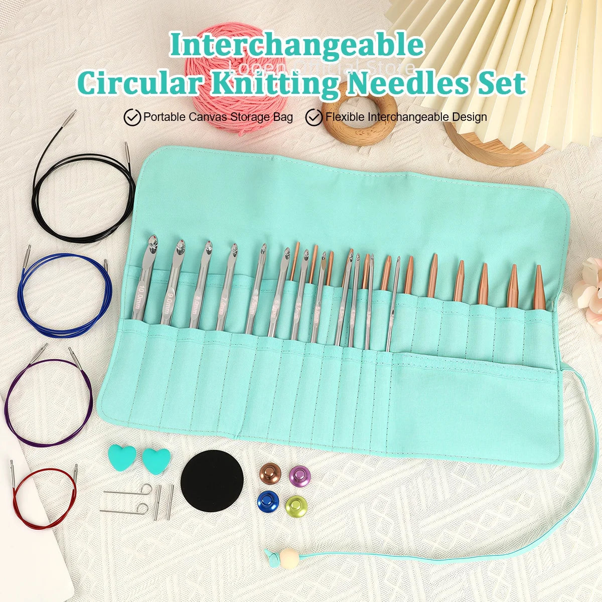 Crochet Hooks, Detachable Set with Storage Bag for Handmade Yarn Projects