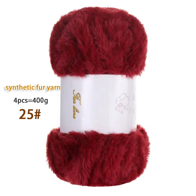 Yarn, Wide Faux Fur for Handmade Coats, Scarves, Hats & Crochet Shoes