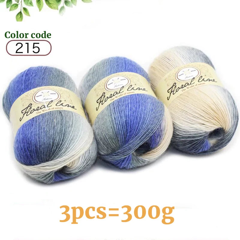 Yarn, Rainbow Variegated for Crochet Shawls, Scarves, Hats & Sweaters