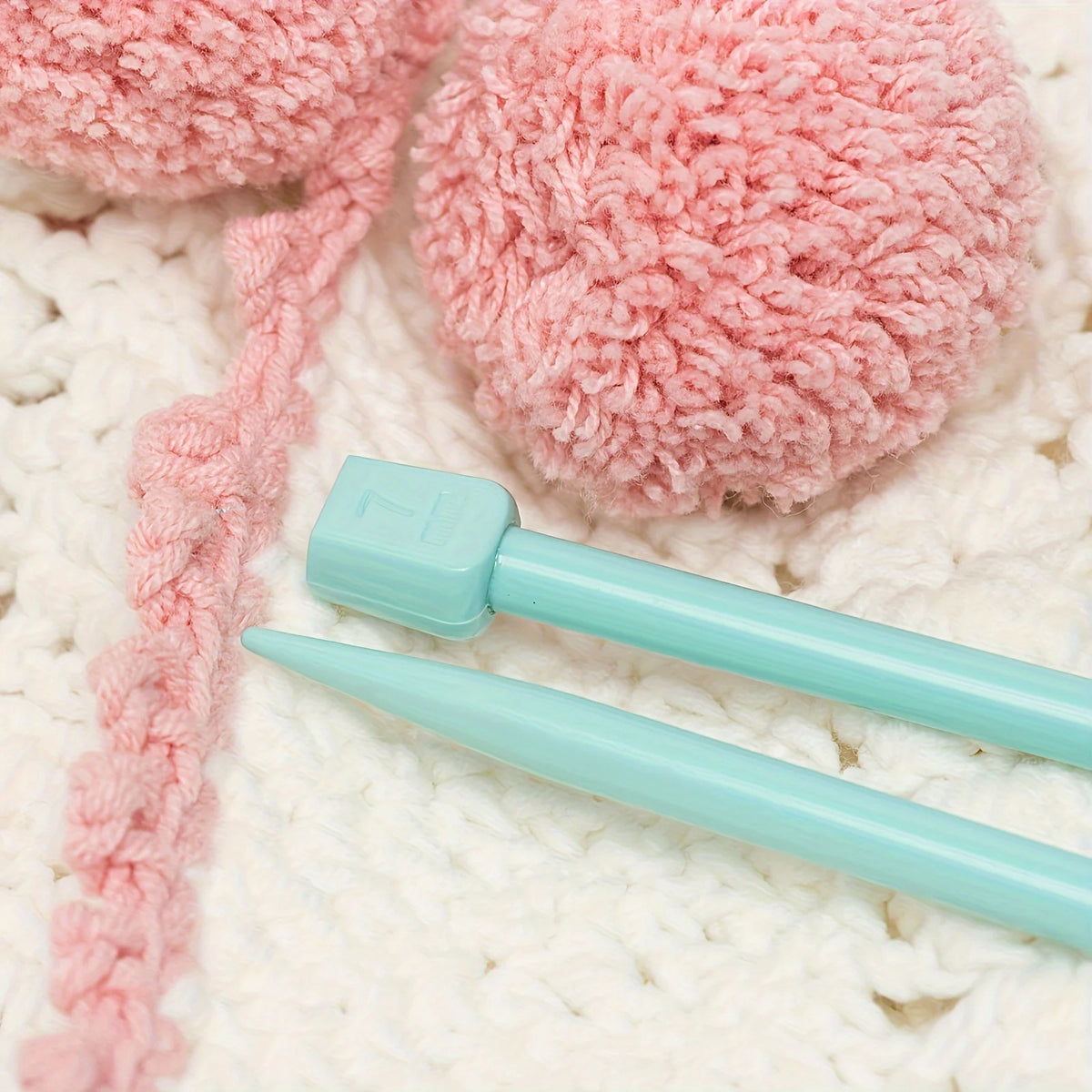 Knitting Needles, Plastic Single-Pointed Set for Handmade Yarn Projects