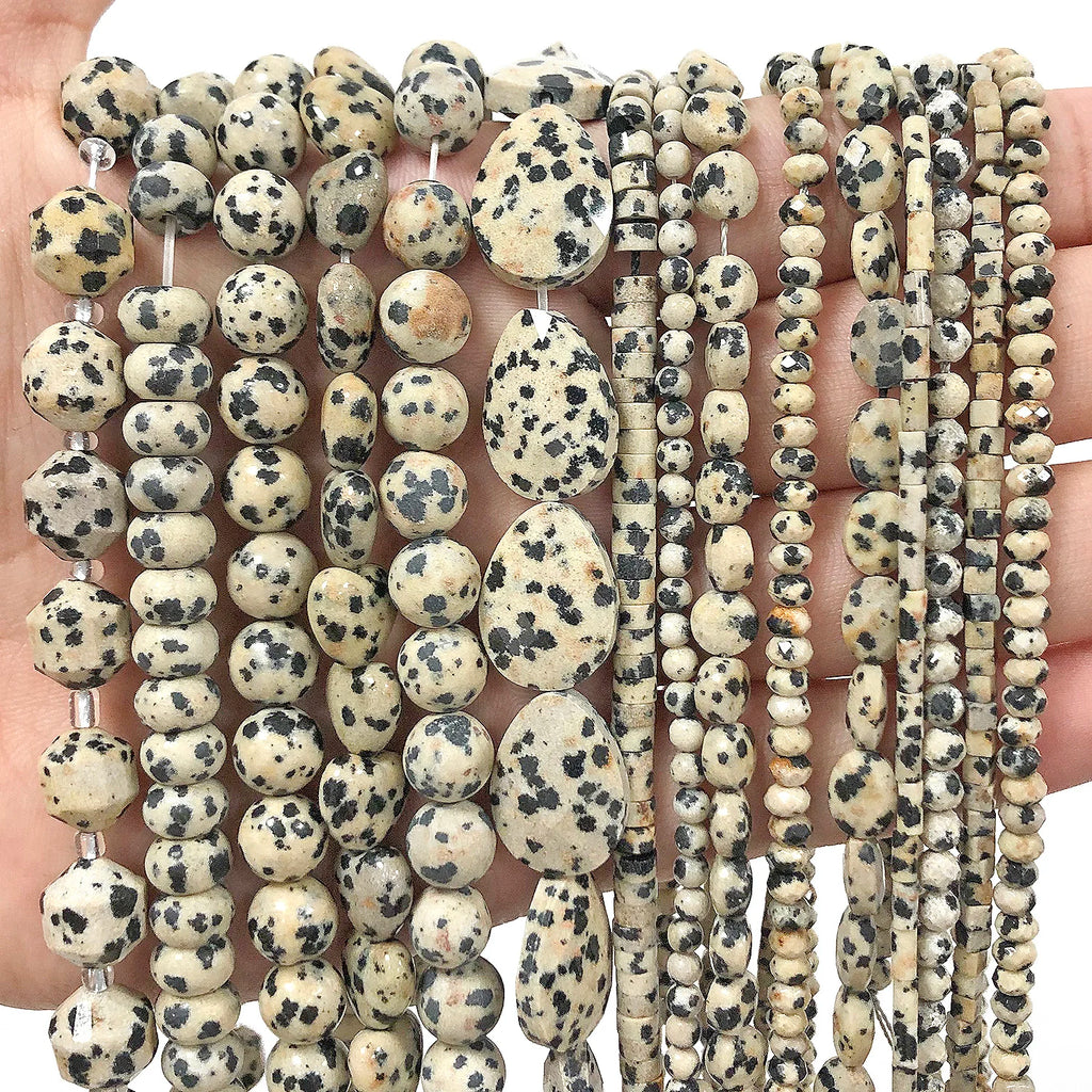 Stone Beads Spot Jasper-Style Round Heart Faceted Shape Spacer Bracelet Supplies
