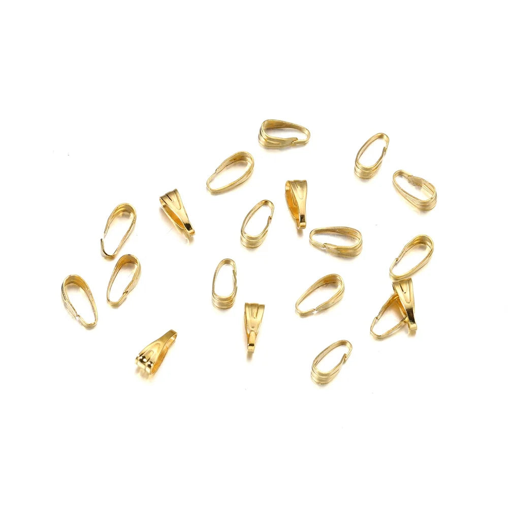 Pendant Bails Metal Clasp Necklace Connectors DIY Jewelry Making Craft Supplies