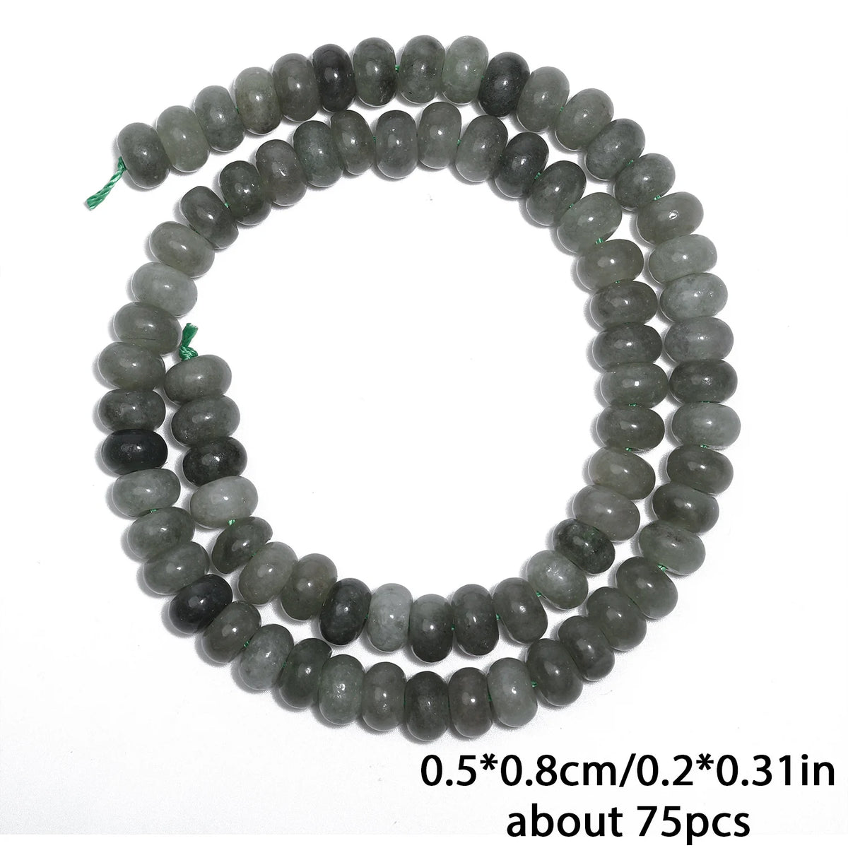 Stone Beads Rondelle Yellow Green Jade-Style for DIY Jewelry Making Craft Beads