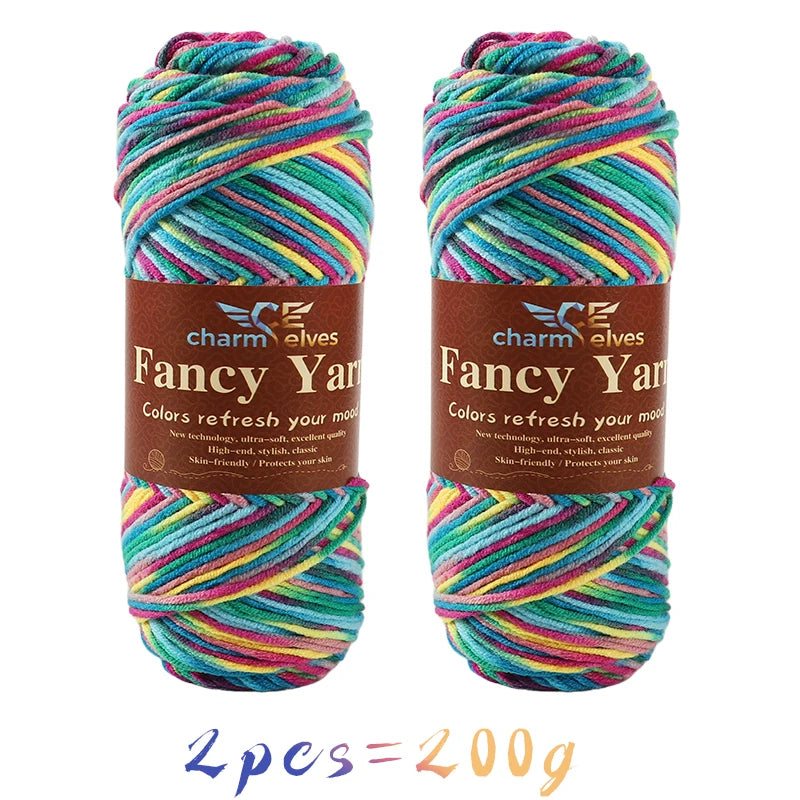 Yarn, Multicolor Gradient for Sweaters, Scarves, Hats, Gloves & Slippers