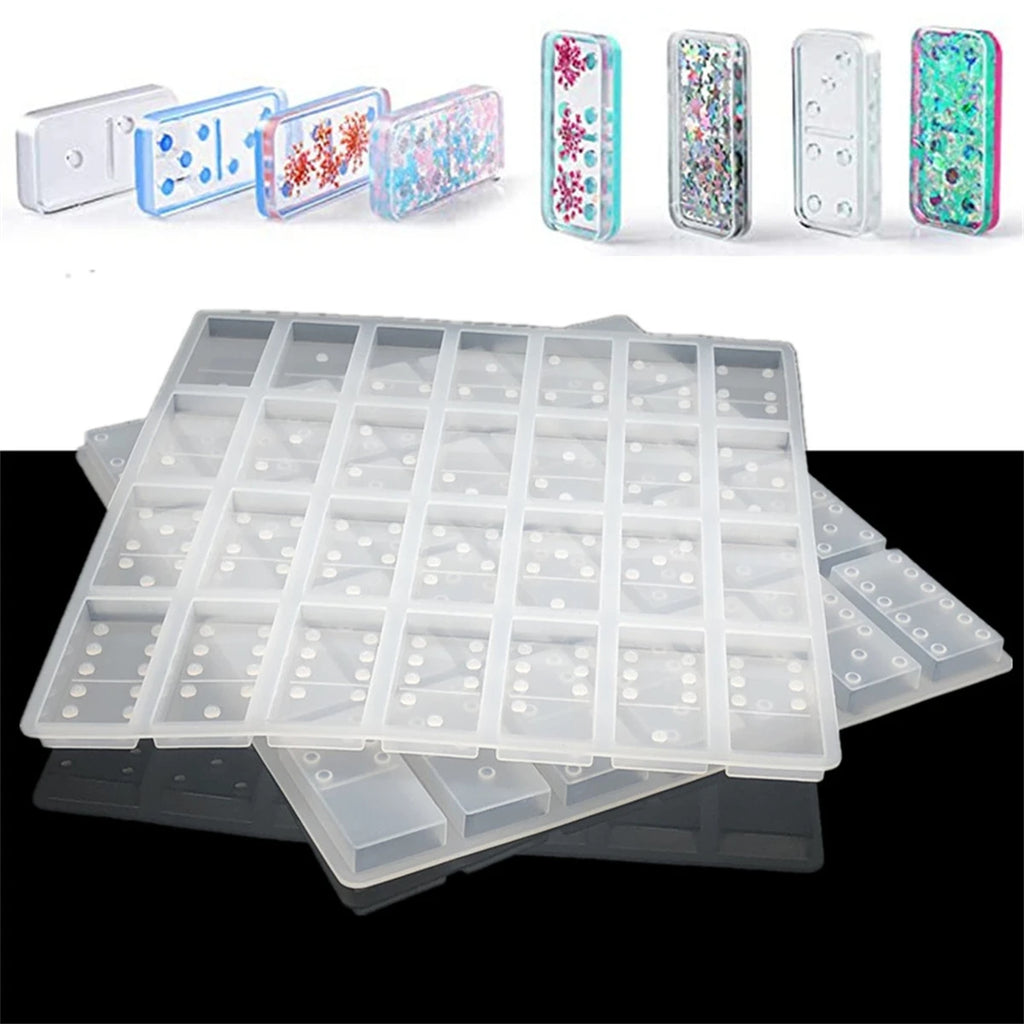 Silicone Domino Block Mold for Resin Casting Epoxy Resin Mold Suitable DIY Board Games Handicrafts and Gifts Silicone Resin Mold