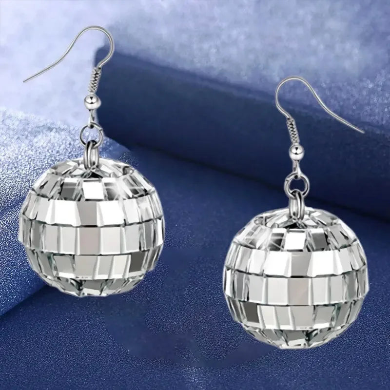 Exquisite Ball Earrings Dangle Earrings 60's or Ball Earrings for Women Girls Dating Bar Club Musical Festival Disco Pendant
