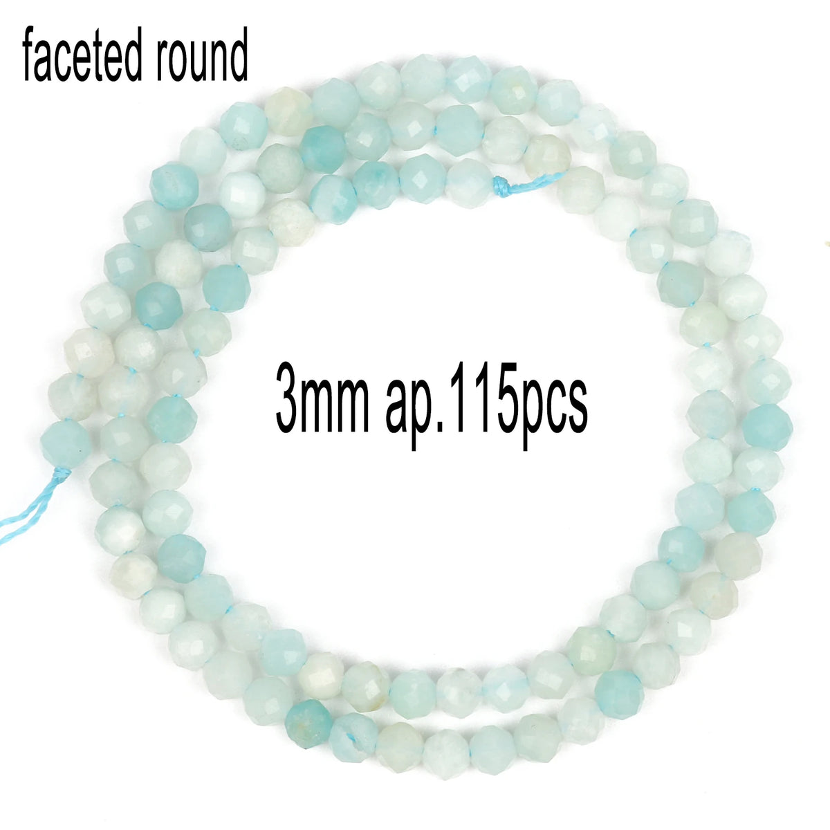 Stone Beads Amazonite-Style Faceted Mixed Shapes for DIY Jewelry Making