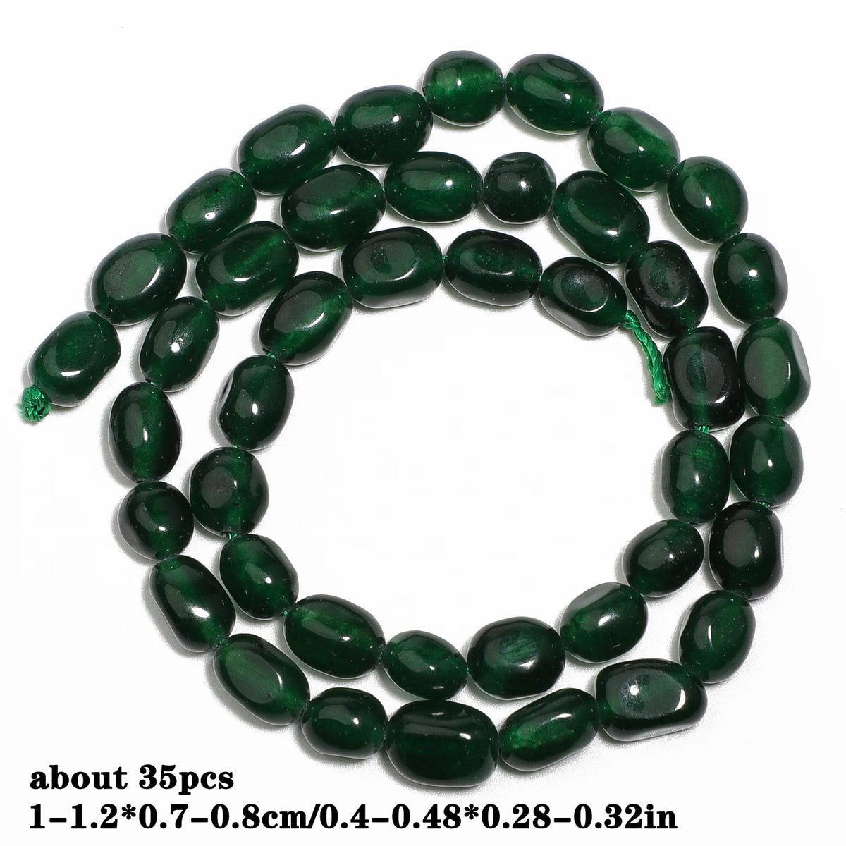 Stone Beads Green Chalcedony-Style Mixed Shapes for DIY Jewelry Making
