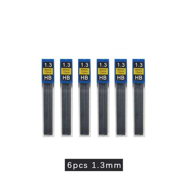 Mechanical Pencil, Full Metal, 0.3–3.0mm + Lead Refills, Built-In Sharpener