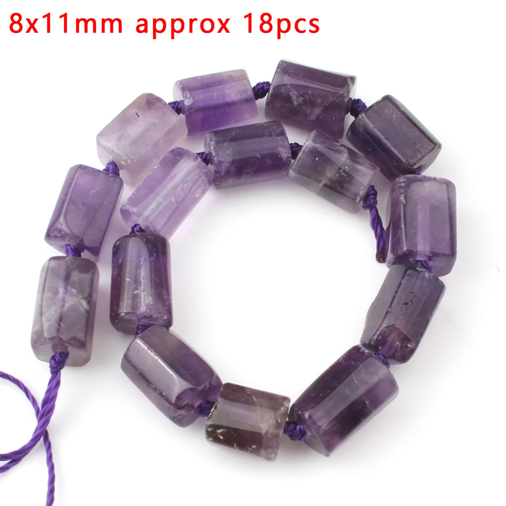 Stone Beads Purple Amethyst-Style Assorted Shapes for DIY Jewelry Making