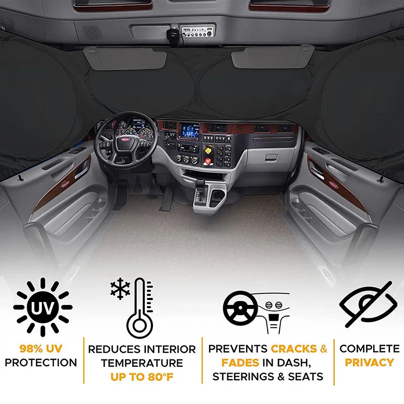 Truck Windshield Sunshades Cover Foldable Car Sun Shade UV Protector