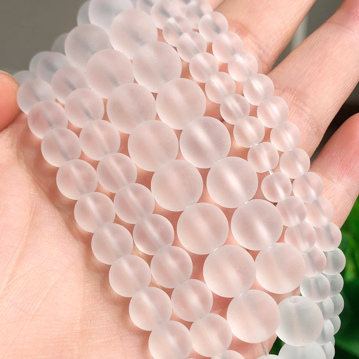 Stone Beads Round Clear Quartz-Style Spacer Strand for DIY Jewelry Making