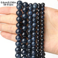 Stone Beads Round Deep Blue Sapphire-Style for DIY Jewelry Making Craft Beads