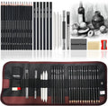 29-Piece Drawing & Sketching Kit with Portable Roll Case