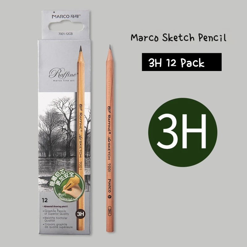 Graphite & Charcoal Sketch Pencils, Borrence — Single Grade & Mixed Packs