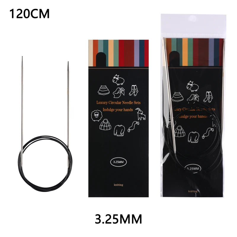 Knitting Needles, Stainless Steel Circular for Handmade Sweaters & Scarves