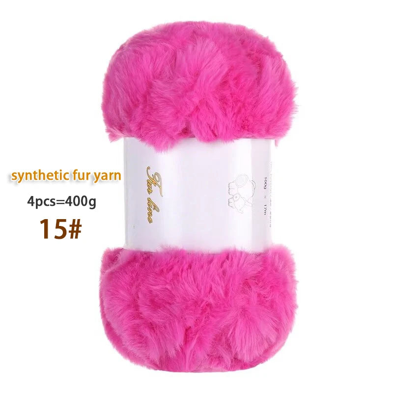 Yarn, Wide Faux Fur for Handmade Coats, Scarves, Hats & Crochet Shoes