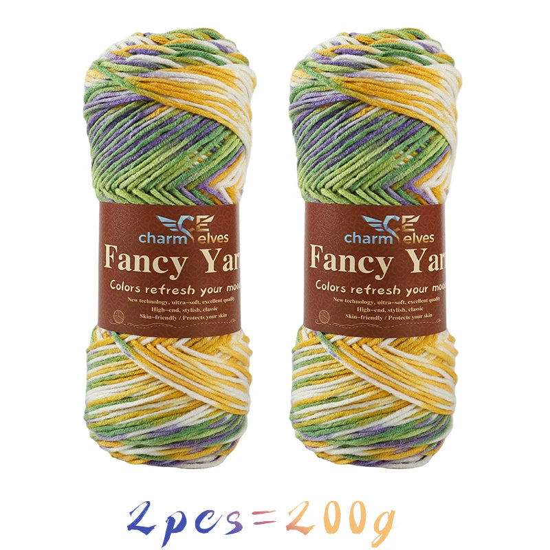 Yarn, Multicolor Gradient for Sweaters, Scarves, Hats, Gloves & Slippers