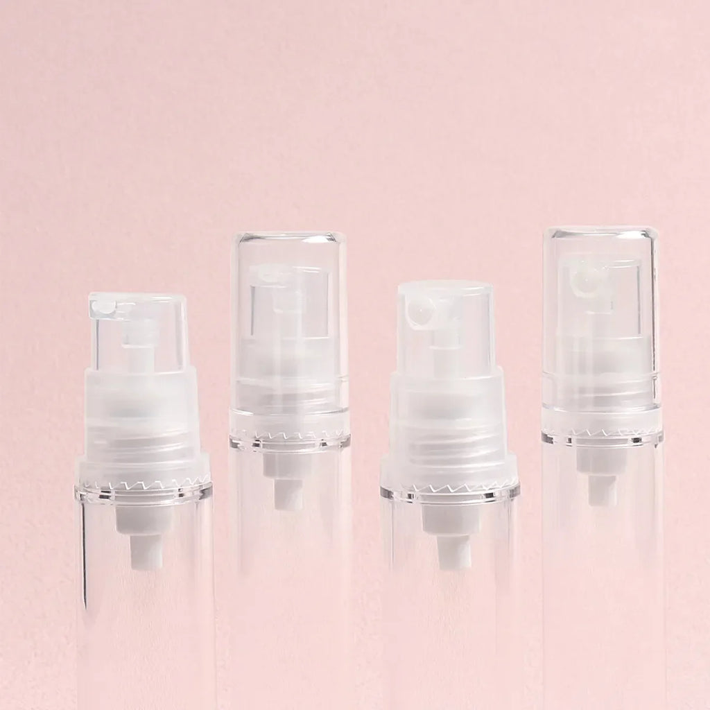 Airless Pump and Spray Bottle Set Empty Clear Travel Cosmetic Containers
