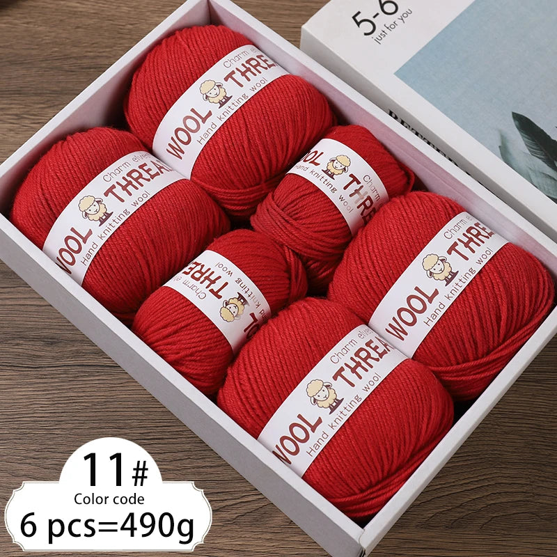 Yarn, Medium-Coarse for Knitting Sweaters, Scarves, Hats & Winter Crafts