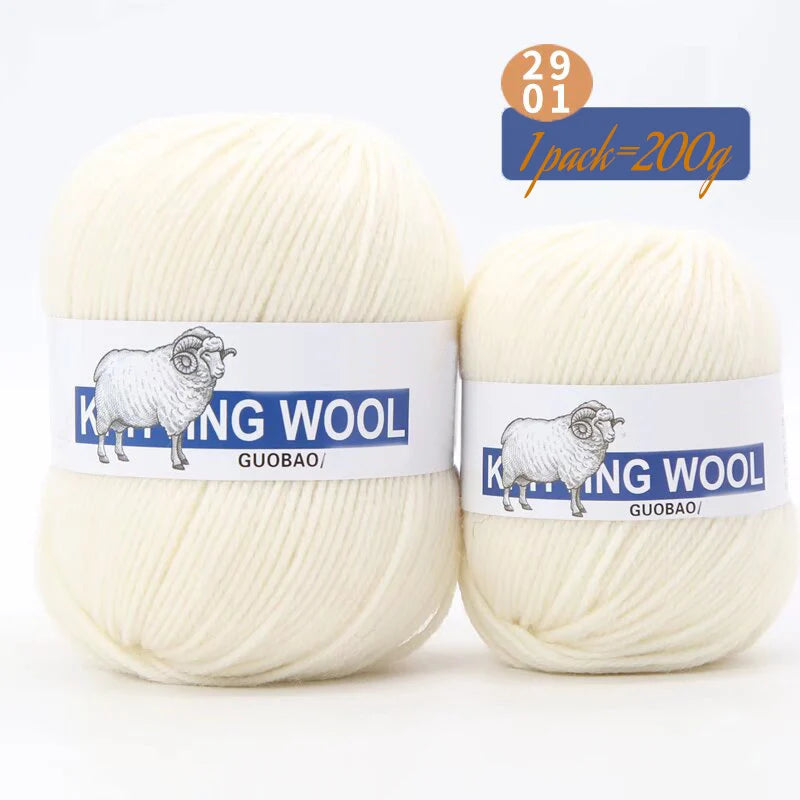 Yarn, Medium Thickness for Knitting Sweaters, Coats, Scarves & Winter Hats