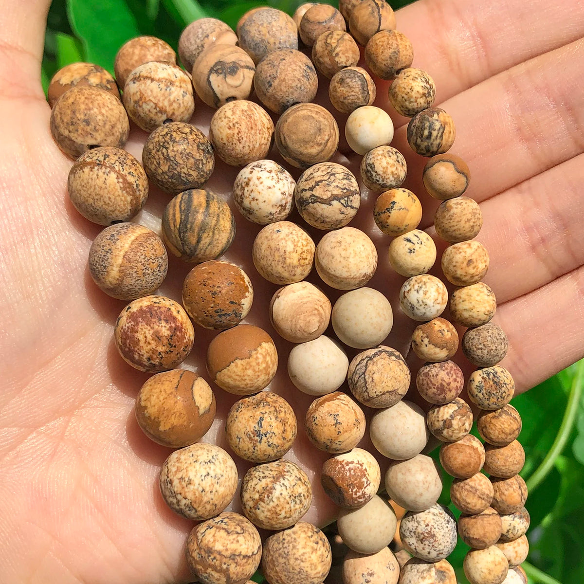 Stone Beads Round Flame-Style Assorted Stone Options for DIY Jewelry Making