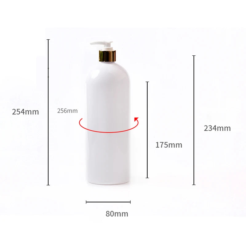 Pump Bottles Empty Large PET Gold Collar Soap Lotion Packaging 8 Pack
