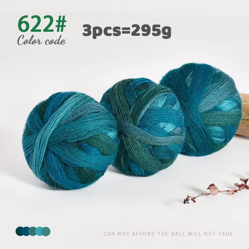 Yarn, Rainbow Gradient for Handmade Shawls, Sweaters, Hats & Knitwear