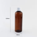 Brown empty screw-cap bottle with 4.72 in height and 1.50 in width diagram (120 × 38 mm)