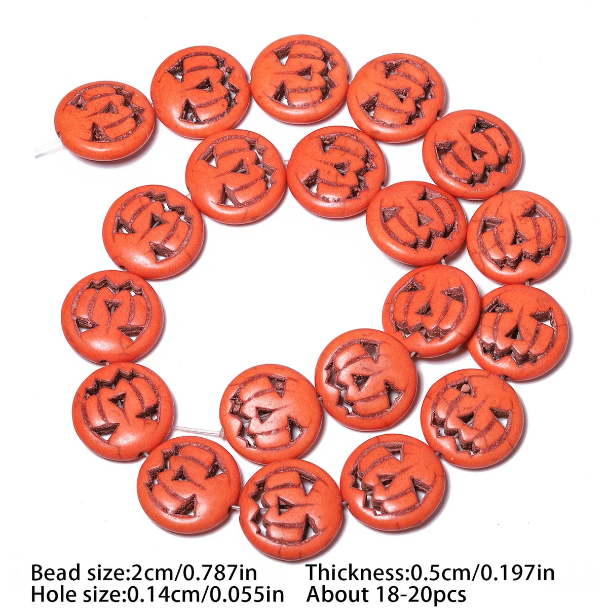 Stone Beads Halloween Pumpkin Skull Howlite Styles for DIY Jewelry Making