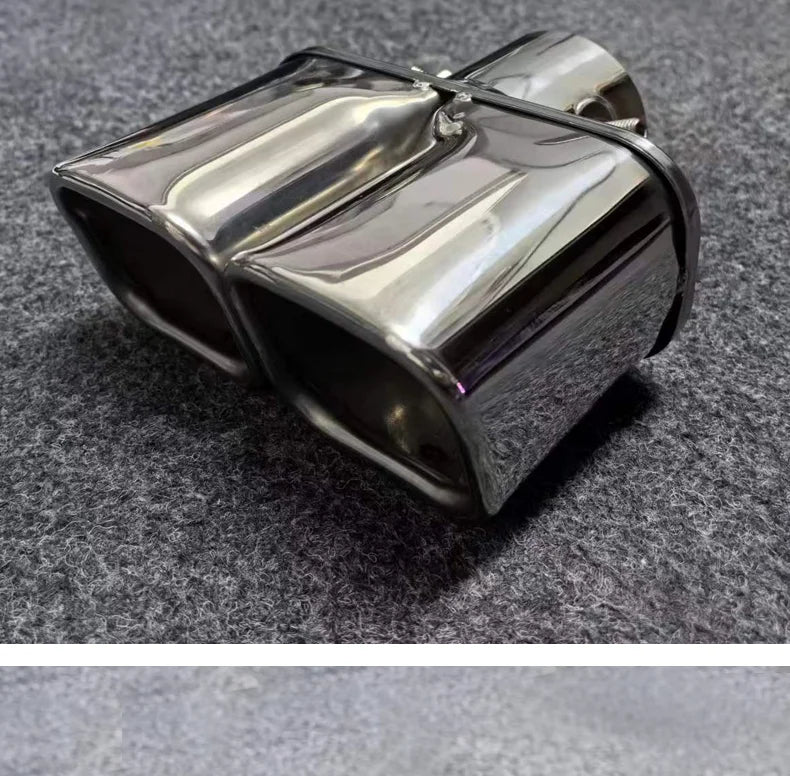 Stainless Steel Square Double Outlet Exhaust Tail Pipe Tip | 6.5cm