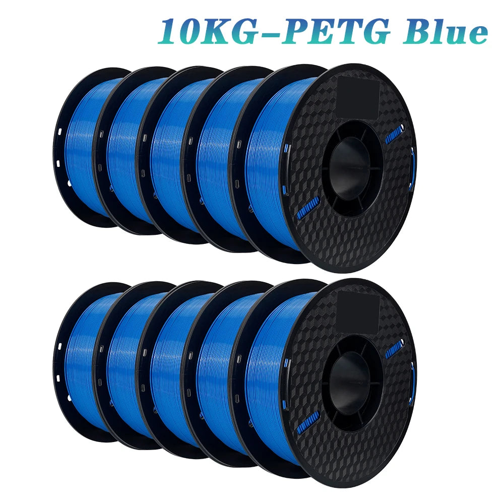 3D Printer Filament PLA & PETG 10KG 10 Rolls 1.75mm Mixed Colors KINGROON