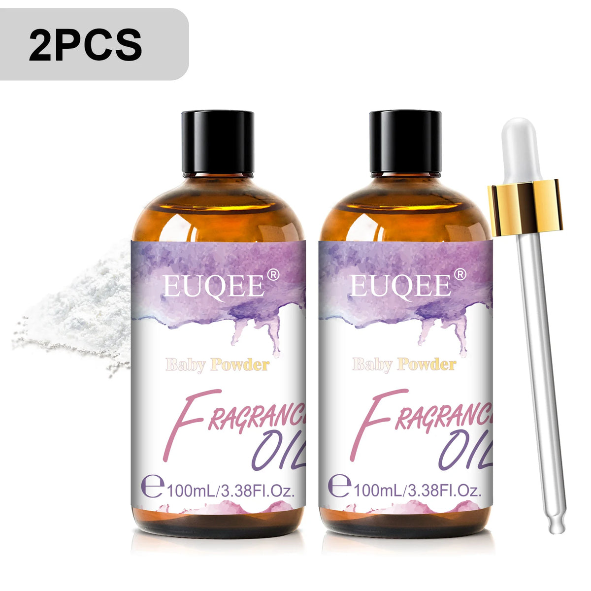 EUQEE Premium Fragrance Oil 100ml UV Glass Gold Dropper Candle Soap Bath Bomb 18 Scents